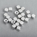 6 Aluminum Metal Stamping Blanks 1/4" CUBE 3d msb0467