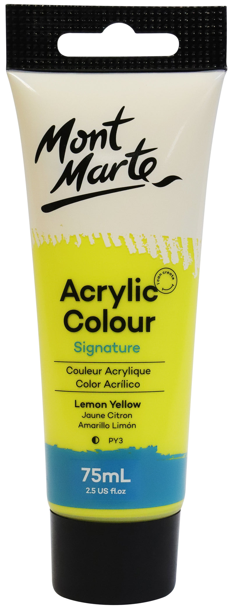 Acrylic Paint, Lemon Yellow, Semi-Matte, 75ml, pnt0171