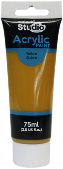 Acrylic Paint, Yellow Ochre, Semi-Matte, 75ml, pnt0170
