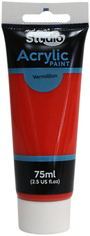 Acrylic Paint, Vermilion Red, Semi-Matte, 75ml, pnt0167