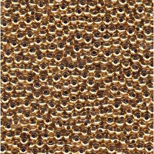 Size 11/0 Metal Seed Beads, Round, Gilding Gold, MT11-GLD, 13 grams, bsd0396