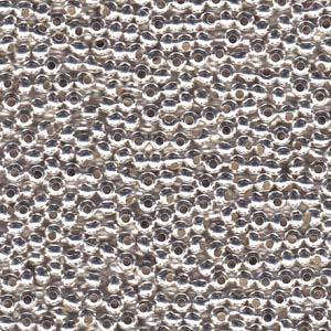 Size 11/0 Metal Seed Beads, Round, Silver, MT11-SLV, 16 grams, bsd0395