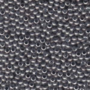 6/0 Metal Seed Beads, Matte Zinc, Round, MT6-ZNCMT, bsd0993