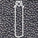 Size 11/0 Metal Seed Beads, Round, Matte Zinc Gunmetal, MT11-ZNCMT, 13 grams, bsd0393