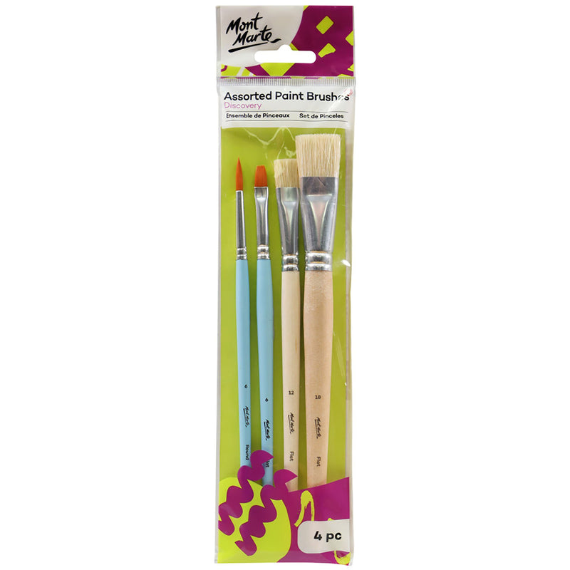 Assorted Paint Brushes 4pc, tol1135