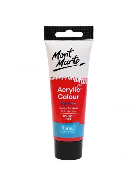 Acrylic Paint, Brilliane Red, Semi-Matte, 75ml, pnt0175