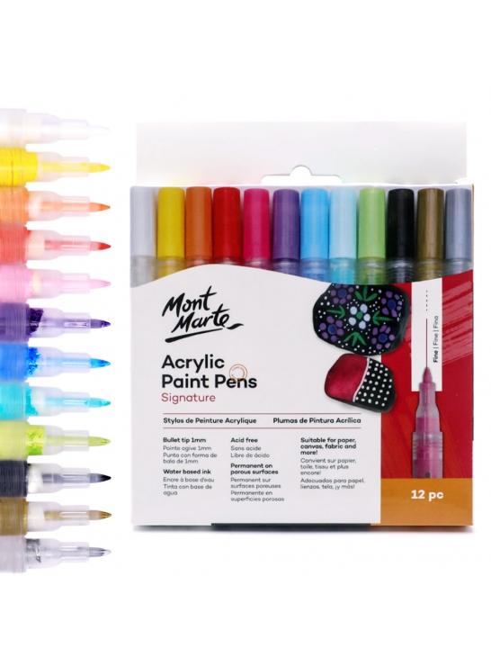 Acrylic Paint Pens Fine Tip 1mm (0.039in) 12pc, pen0015