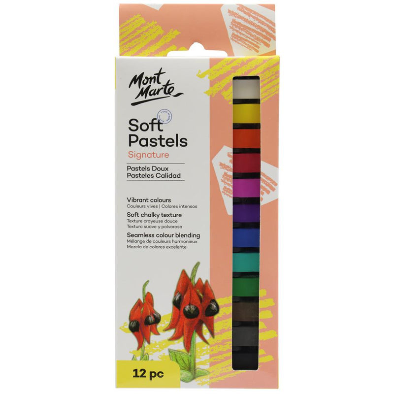 Mont Marte Soft Pastels - Colour 12pc, pen0007