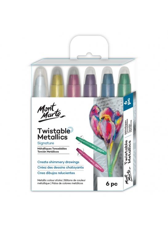 Twistable Metallics Water Based Drawing Color Sticks, 6 pcs, pnt0202