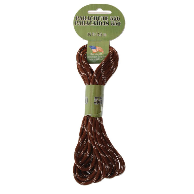 16ft Paracord 550 Football Fever Brown 4.8mm Parachute Cord cft0126