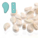 Paisley Duo Chalk Luster White 2-Hole Seed Beads, approx 82 beads/22g, 8x5mm, 5-Inch Tube, PD8503000-14400 bsd0988