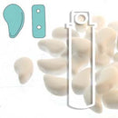 Paisley Duo Chalk White 2-Hole Seed Beads, approx 82 beads/22g, 8x5mm, 5-Inch Tube, PD8503000 bsd0987