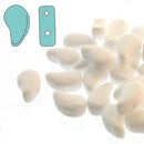 Paisley Duo Chalk White 2-Hole Seed Beads, approx 82 beads/22g, 8x5mm, 5-Inch Tube, PD8503000 bsd0987