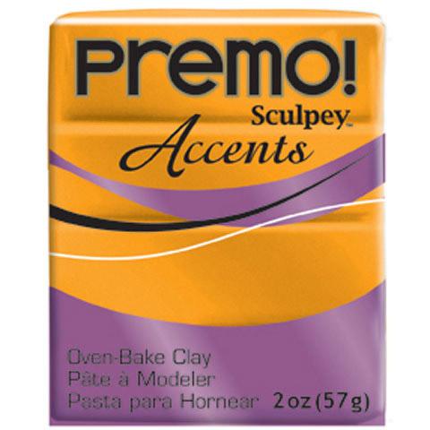 Premo Sculpey Accents Oven Bake Clay, Gold, 2oz, cla0012