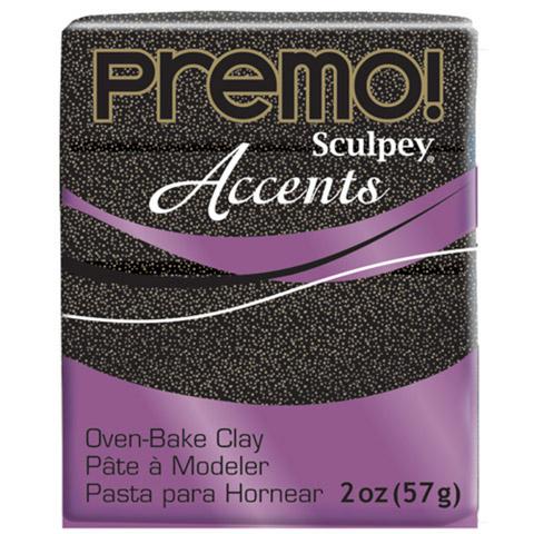 Premo Sculpey Accents Oven Bake Clay, Twinkle Black, 2oz, cla0018