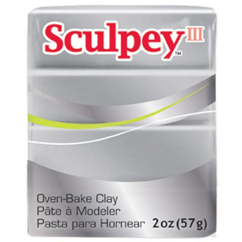 Sculpey III Oven Bake Clay, Silver, 2oz, cla0007