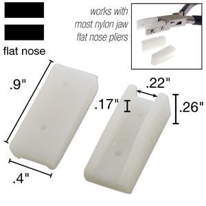 NYLON REPLACEMENTS for Flat Nose Pliers, Nylon Jaws, fits jaws 4.5mm wide, tol1392
