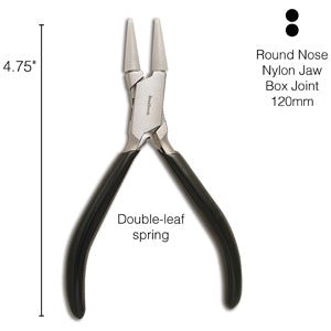 Deluxe Nylon Jaw Round Nose Pliers Tool for Jewelry Making and Crafts, tol1313