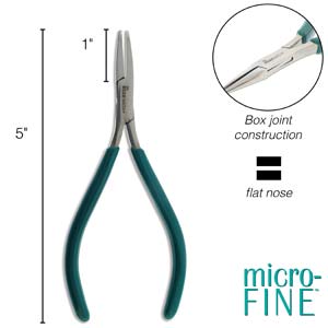 Micro Fine Flat Nose Jewelry Pliers, tol1319