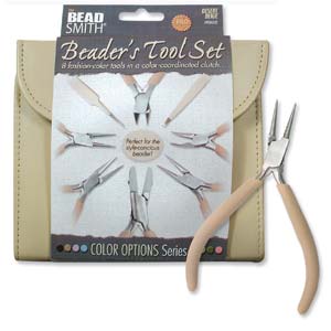 Plier and Jewelry Tools Set with Clutch, Desert Beige, tol0977