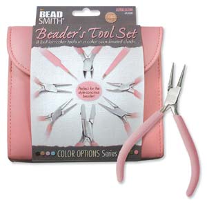 Plier and Jewelry Tools Set with Clutch, Bubblegum Pink, tol0947