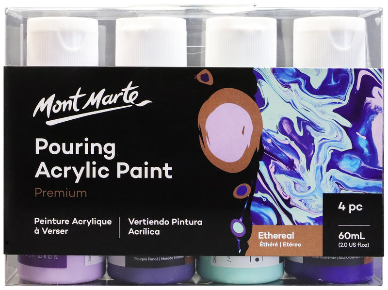 Acrylic Pouring Paint, Ethereal Set of 4 bottles, 60ml (2oz) each, pnt0099