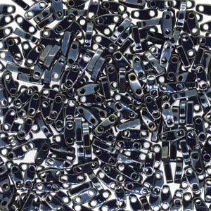Quarter Tila Glass Beads Miyuki Light Gunmetal QTL464 bsd0330