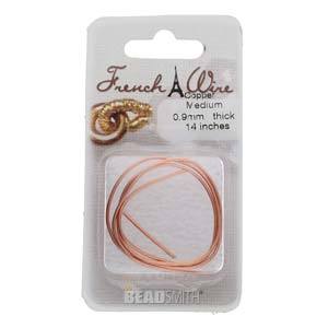Copper French Wire, medium, 0.9mm thick, 16 inches, wir0117