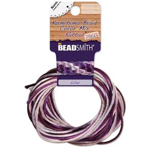 Lilac Purple Rattail Satin Cord, 2mm, 12 yards, cor0494