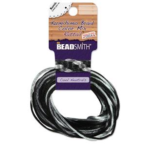 Cool Neutrals Rattail Satin Cord, 2mm, 12 yards, cor0488