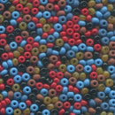6/0 Czech Glass Seed Beads, Cherokee Mix, Round, SB6-mix27, bsd0845