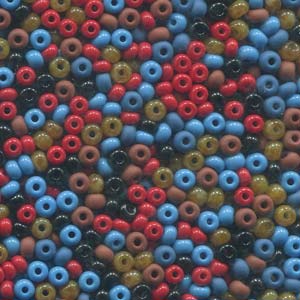 6/0 Czech Glass Seed Beads, Cherokee Mix, Round, SB6-mix27, bsd0845