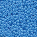 6/0 Czech Glass Seed Beads, Aqua Opal Blue, Round, SB6-02634, bsd0851
