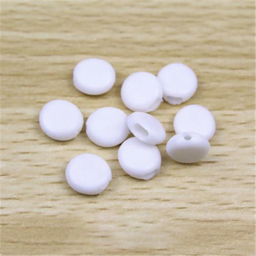 100 White Rubber Mask Beads for Adjustable Mask Straps, 10mm diameter, fin1101