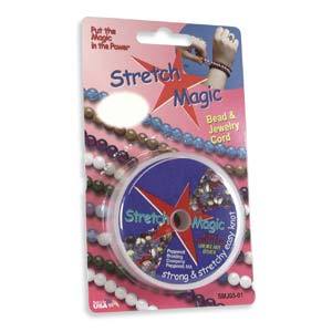 Clear STRETCH MAGIC Elastic Bead Stringing Stretch Cord, 0.7mm (0.028"), 5 meters on spool, cor0339