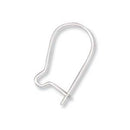4 Kidney Earwires 14mm, Sterling Silver pms0438a