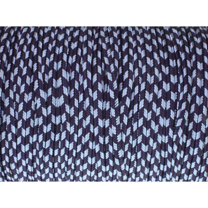Soutache Tyrol Braid Cord, Navy Blue Stripe, 3mm, 3 yds, cor0273
