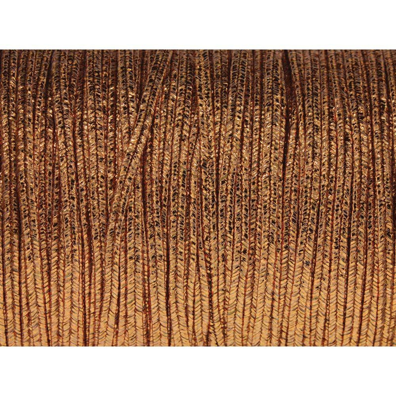 Soutache Tyrol Braid Cord, Textured Metallic Copper, 3mm, 3 yds, cor0265