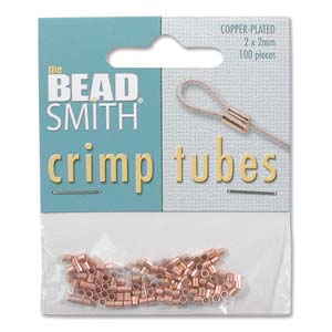 Crimp Tubes 2mm Copper, 100 pcs, TCB20C-R, Fin1152