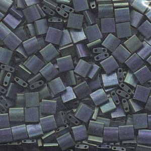Tila Glass Beads Miyuki Matte Metal Blue Green TL2064 bsd0340
