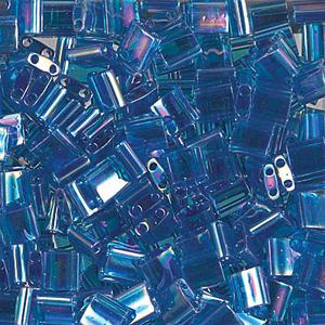 Tila Glass Beads Miyuki Transparent Capri Blue AB TL291 bsd0579