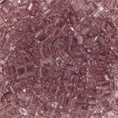 Half Tila Glass Beads Miyuki Smoky Amethyst Purple TLH142 bsd0434