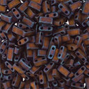 Half Tila Glass Beads Miyuki Metallic Matte Dark Raspberry Iris TLH2005 bsd0384