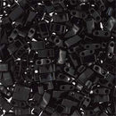 Half Tila Glass Beads Miyuki Black TLH401 bsd0419