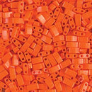 Half Tila Glass Beads Miyuki Opaque Orange TLH406 bsd0566