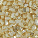 Half Tila Glass Beads Miyuki Antique Ivory Pearl Ceylon TLH592 bsd0422