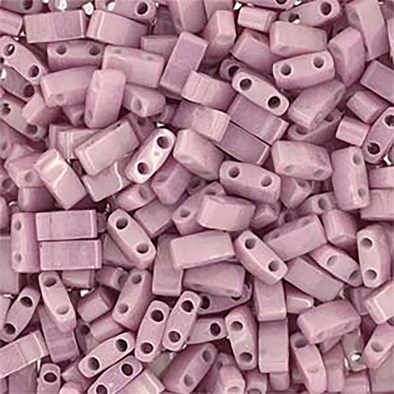 Half Tila Glass Beads Miyuki Matte Opaque Antique Rose Luster TLH599 bsd0524