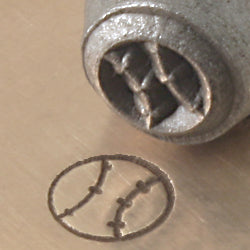 ImpressArt Metal Design Stamp,  6mm BASEBALL  tol0118
