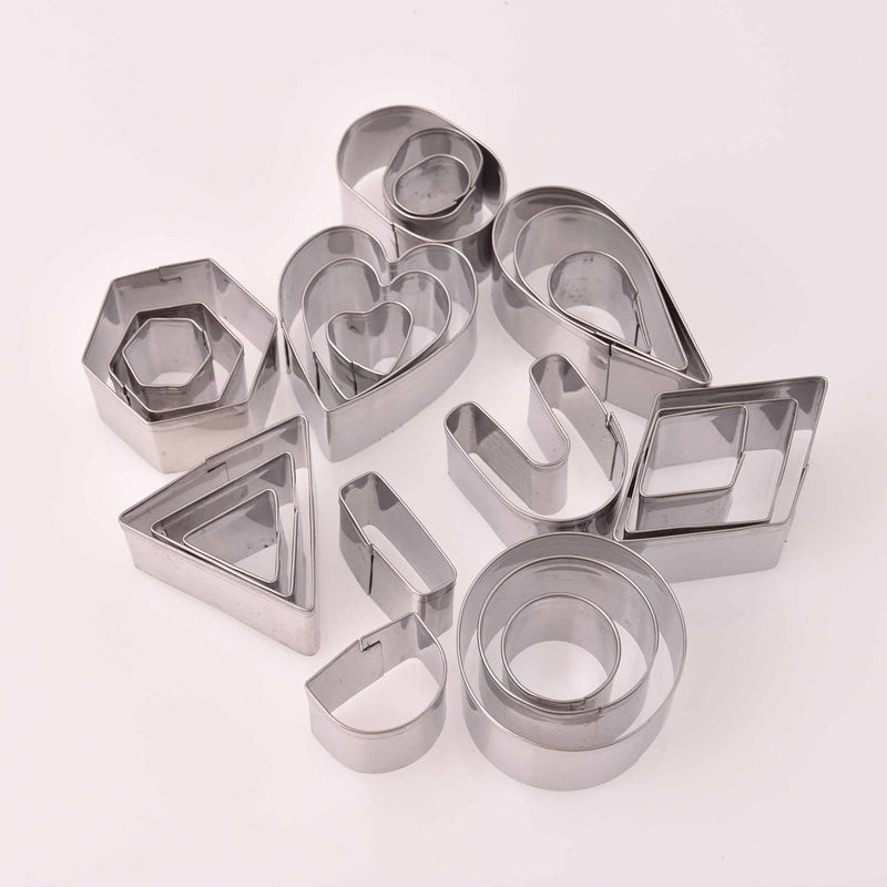 Mini Metal Cutters, Polymer Clay Tools, set of 24, tol1376