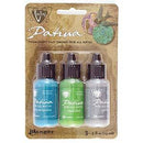 Set of 3 Patina for Metal, Vintaj Ranger, SANTA FE MARKET, 1/2 oz. bottles in shades of blue, green, gray, pnt0184